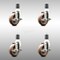 Service Caster 4 Inch 316SS High Temp Glass Filled Nylon 1-7/8 Inch Stem Caster Set Brake SCC SCC-SS316EX20S414-GFNSHT-TLB-178-4 - alternate 1